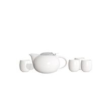 Фарфоровый чайный набор Сакура, белый (чайник 680 мл.+ 4 чашки 160 мл.)