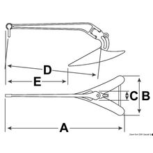 Osculati CQR anchor, original model 35 kg, 01.145.34