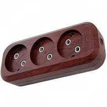 Колодка розеточная   ЭКО 3-местный, бук, SQ1806-0061 |  код. SQ1806-0061 |  TDM