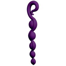 Фиолетовая анальная цепочка Bendybeads - 26,2 см. Фиолетовый