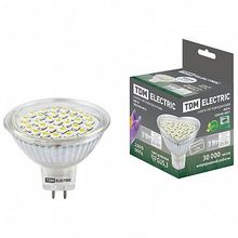 Лампа светодиодная MR16-3 Вт-220 В -4000 К–GU 5,3 SMD |  код. SQ0340-0021 |  TDM