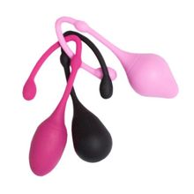 Набор из 3 вагинальных шариков Trifid Balls розовый с черным