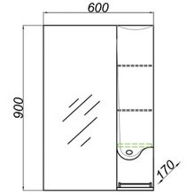 Aqwella Зеркальный шкаф Таврус 65