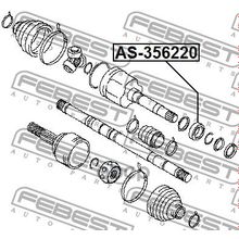 Подшипник Опорный Привода Nissan Qashqai J10e 2006.12-2013.12 [El] 35*62*20 Мм Febest арт. AS356220