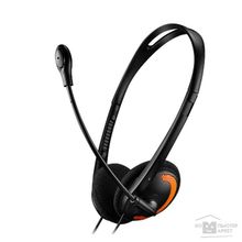 Canyon PC headset with microphone, volume control and adjustable headband, cable 1.8M, Black Orange CNS-CHS01BO