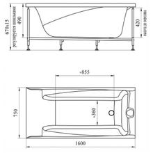 Акриловая ванна Радомир Рино Chrome