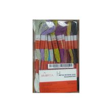 Набор ниток Мулине для вышивания 150D2 арт 0191-0033 15 цветов металлик (308м)