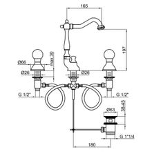 Webert Смеситель Karenina KA750202010 золото, для раковины