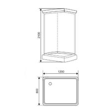 Душевая кабина ARCUS STYLE S-48 120х80 низкий поддон