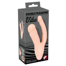 Orion Анально-вагинальный вибромассажер Double Pleasure Vibe - 21 см. (телесный)