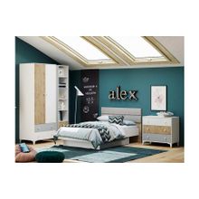 Сильва Детская Морти 2 Дуб Бунратти белый серый