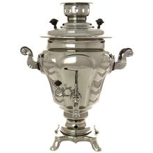 Электрический самовар 3 литра никелированный "Репа" с автоматическим отключением при закипании, арт. 130286к