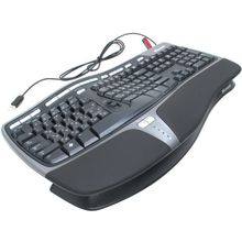 Клавиатура Microsoft Natural Ergonomic 4000  USB (RTL) 104КЛ +16КЛ  М Мед+Zoom Slider  B2M-00020