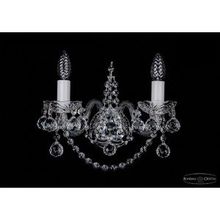 Bohemia Ivele Crystal 1411B 2 141Ni бра (настенный светильник хрустальный)