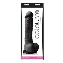 NS Novelties Черный фаллоимитатор Colours Pleasures 8  Dildo - 24,8 см. (черный)