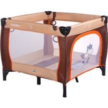 Манеж Caretero QUADRA BROWN (коричневый)