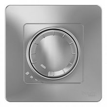 Светорегулятор поворотно-нажимной BLANCA, 400 Вт, алюминий |  код. BLNSS040013 |  Schneider Electric