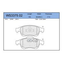 Колодки Тормозные Дисковые | Перед | Renault Duster 2.0 12> Fluence 1.6-2.0 10>  Megane Iii 1.6-2.0 09>, Front JEENICE арт. WS337502