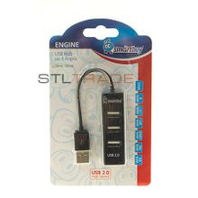 a USB Hub SBHA-160-K, Engine, черный, 4 порта, SmartBuy