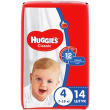 Huggies Classic 14 подгузников в пачке 7 18 кг