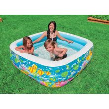 Надувной бассейн Intex Clearview Aquarium 57471 (159x159x50 см)
