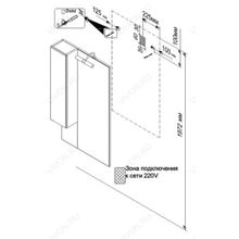 Triton Зеркальный шкаф Кристи 60 L удлиненный