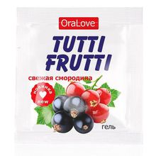 Гель-смазка Tutti-frutti со вкусом смородины - 4 гр.