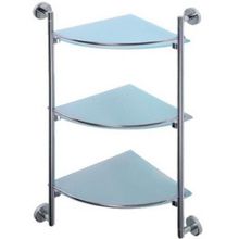Полка стеклянная 3-ярусная угловая Frap F1707-3