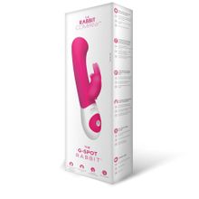 Розовый стимулятор G-точки с клиторальным отростком The G-spot Rabbit - 22 см. ярко-розовый