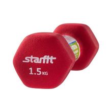 Гантель неопреновая StarFit DB-201 1,5 кг красная