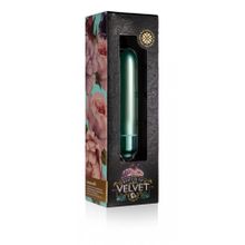 Зеленый мини-вибратор Touch of Velvet - 10,3 см. (210524)