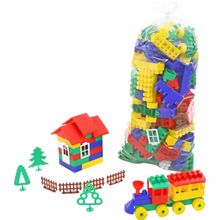 Конструктор Строитель (181 элемент) (в пакете)