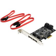 Контроллер   STLab A-520 (RTL)  PCI-Ex2, SATA 6Gb s, 2port-ext, 4port-int, RAID, Hyper Duo