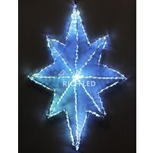 Rich LED RL-ST60-W Уличная светодиодная гирлянда Звезда 60 см, белый, пост свечение