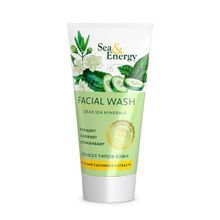 Пенка для умывания с экстрактами мирта и огурца Sea&Energy Facial Wash 150мл