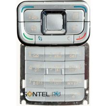 Клавиатура русская Nokia E65 серебристый