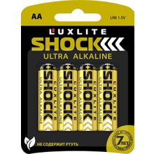 Батарейки Luxlite Shock (GOLD) типа АА - 4 шт.