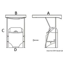 Osculati T-Top AISI316 w 4 fishing rod holder, 48.195.51