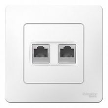 Розетка 2xRJ11+RJ45 Cat.5 BLANCA, белый |  код. BLNIS045111 |  Schneider Electric
