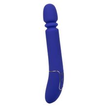 California Exotic Novelties Синий вибратор с поступательными движениями Shameless Slim Thumper - 22,75 см. (синий)