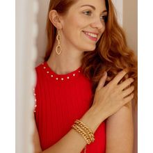 Длинные серьги под золото (арт. 78543-1)