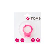 A-toys Розовое силиконовое виброкольцо A-toys (розовый)