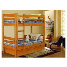 Кровать двухъярусная Детская №1 (ВМК Шале) (Размер кровати: 70Х190 200, Наличие матраса: Без матраса)