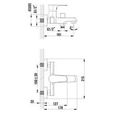 Смеситель Lemark plus Factor LM1612C для ванны с душем