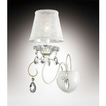 Бра декоративное с абажуром TALSANO белый золото абажур ткань хрусталь E14 1*40W 220V 2922 1W