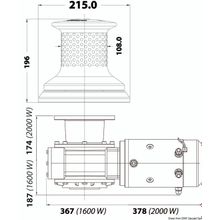 Osculati Lewmar Capstan C5 - 24 V, 02.614.24