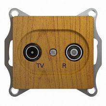 Розетка TV-FM GLOSSA, одиночная, дуб |  код. GSL000594 |  Schneider Electric