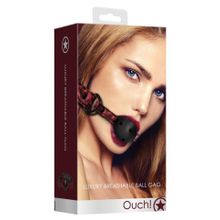 Черно-красный кляп-шарик Breathable Luxury Ball Gag (192220)