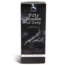 Fifty Shades of Grey Черный мини-вибратор для клитора Sweet Touch - 13,9 см. (черный)