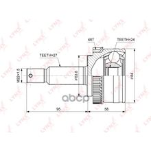 Шрус Наружный | Перед | LYNXauto арт. CO3866A